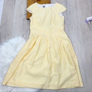 Anne Klein Dresses - Anne Klein Yellow Striped Cap Sleeve Dress 3321 Anne Klein Dresses - Anne Klein Yellow Striped Cap Sleeve Dress 3321